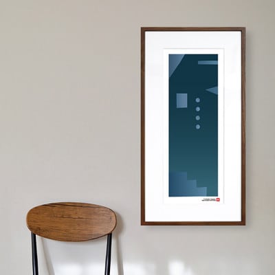 ＼注目の和紙アート/ 【絵画】融ける藍　額装サイズ300mmx600mm　阿波紙【1275441】