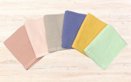 【のこり染】ミニタオル 6色セット