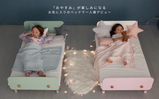 キッズベッド ナチュラル ／ キッズベッド 子供用ベッド 子どもベッド キッズ家具 木製ベッド 天然木 北欧インテリア 子供部屋 ベッドガード 高さ調整 成長対応 子供用寝具 ジュニアベッド キッズル