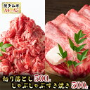 【ふるさと納税】牛肉 切り落とし 500g しゃぶしゃぶ すき焼き 500g 博多和牛 A4～A5 セット 合計1kg 配送不可：離島　【朝倉市】　お届け：入金確認後2週間～1カ月。