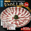 【ふるさと納税】「野呂くじら」 いのしし肉 3パックセット（計850g）鍋用 牡丹肉 ぼたん鍋 いのしし汁 猪肉 ジビエ ロース うで もも 詰め合わせ 広島県 呉市