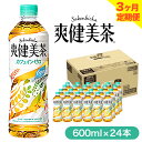 【ふるさと納税】【 3ヶ月 定期便 】 爽健美茶 600ml×24本 コカ・コーラボトラーズジャパン（株） 《お申込み月翌月から出荷開始》 和歌山県 紀の川市 お茶 茶 ハトムギ 玄米 月見草