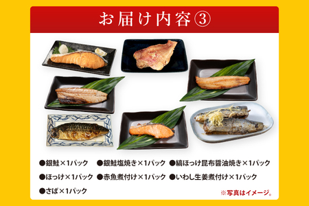 お魚詰合せAセット （ 干物 6袋 鮭切身 1kg 焼魚 煮魚 7パック ）_AB016