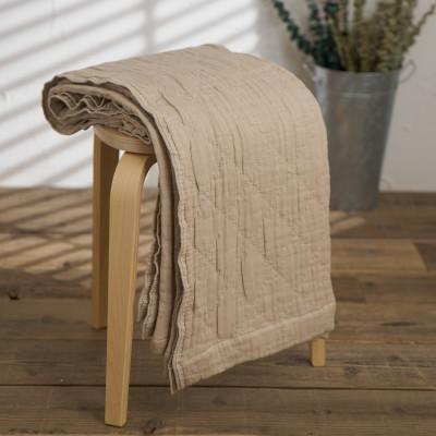 ふるさと納税 忠岡町 綿100% 5重ガーゼケット シングルサイズ キルト風ダイヤ柄 ベージュ |  | 02