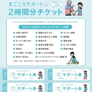 まごころサポート2時間分チケット（20分サポート券×6枚）【 サポート チケット 栃木県 足利市 】 F7Z-1313