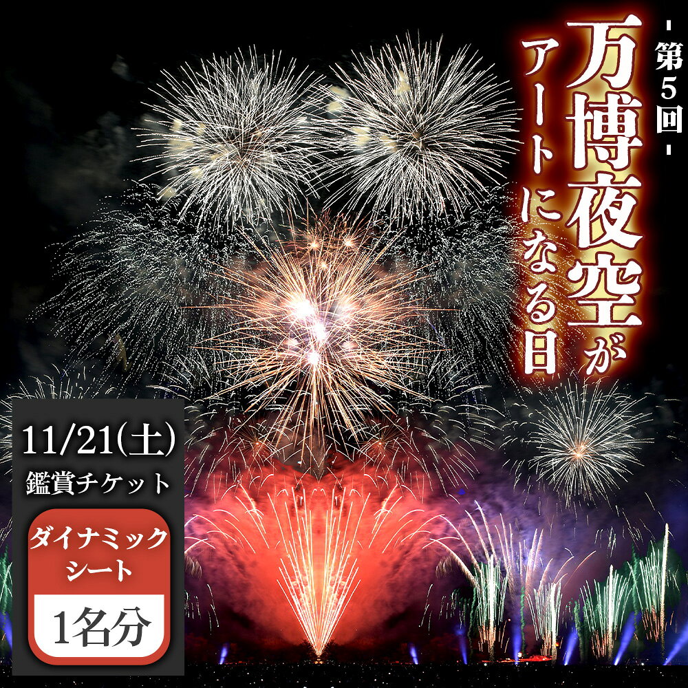 【ふるさと納税】 万博夜空がアートになる日　2026　鑑賞チケット　ダイナミックシート1枚 ／ イベント 花火 花火大会 芸術 観覧シート 万博記念公園 大阪吹田市 一夜限り 国内トップクラス 家族 ファミリー 恋人 カップル 思い出 記念日 送料無料 大阪府 No.175