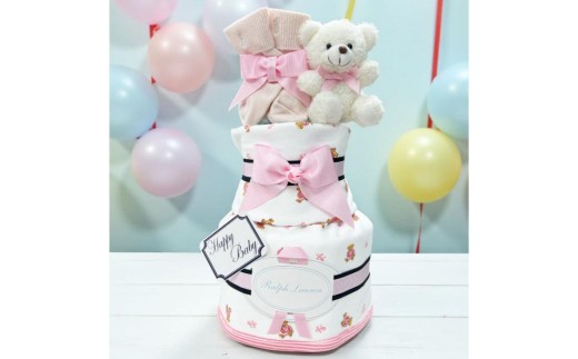 おむつケーキ ブランケット：ピンク（おむつS） 【おむつケーキ おむつ ベビーブランケット 出産祝い プレゼント ギフト】