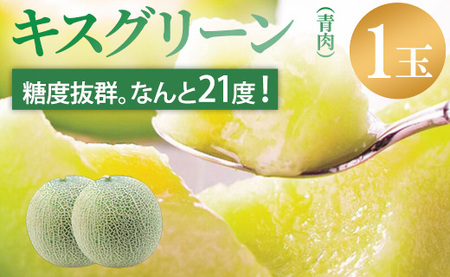 来年2026年先行予約！メロン めろん 糖度21度以上！奇跡の キスグリーンメロン 1玉 青肉 人気 おすすめ キスグリーン 甘い 濃厚 高糖度 自家栽培 メロン 贈答用 贈り物 プレゼント 送料無料 片岡農園 クレストファーム 茨城県 鉾田市