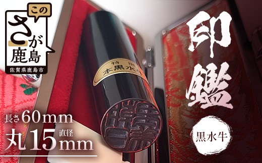 黒水牛 印鑑 実印 1本 専用ケース付｜はんこ ハンコ 手彫り 高級 進学 就職 成人 結婚 祝い 贈答 ギフト お祝  送料無料 G-76