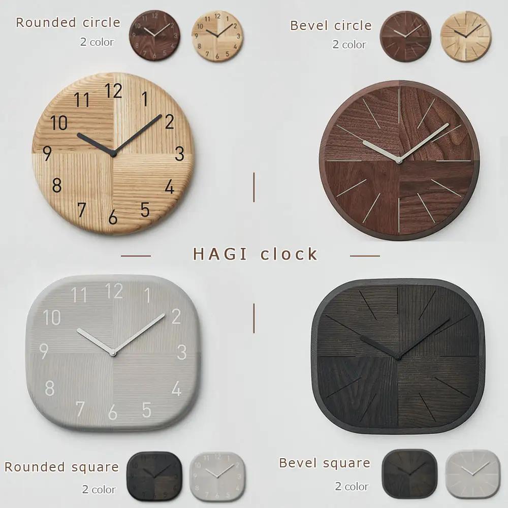 HAGI clock - Rounded circle　SASAKI【旭川クラフト(木製品/壁掛け時計)】ハギクロック / ササキ工芸【ash】|時計 _03456