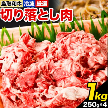 ふるさと納税 A4～A5等級 黒毛和牛 切り落とし　鳥取和牛 切り落とし肉セット 1kg 250g×4パック 株式会社 やまのおかげ屋《90日以内に出荷予定(土日祝除く)》鳥取県 八頭町 和牛 牛肉 牛 しゃぶしゃぶ すき焼き 送料無料