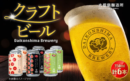 飲み比べが楽しい！松江特産品クラフトビール 350ml×6本セット 島根県松江市/合同会社大根島研究所[ALBJ001]