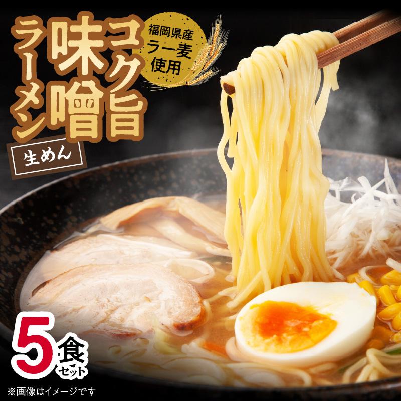 福岡県産ラー麦使用 コク旨味噌ラーメン 5食 PC2205