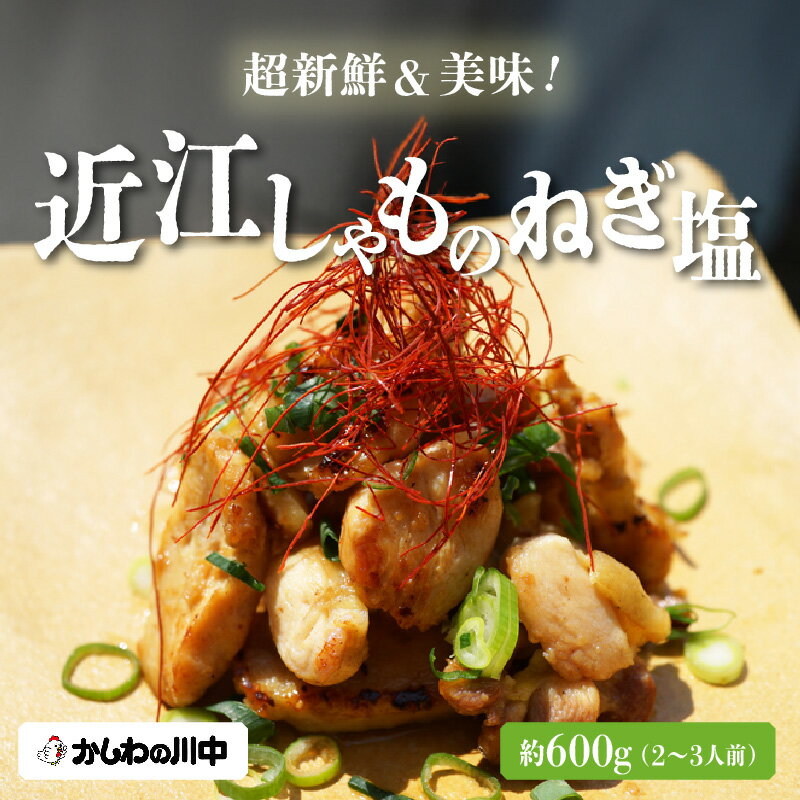 【ふるさと納税】【かしわの川中】超新鮮＆美味！滋賀県特産近江しゃもねぎ塩 ／ 国産（滋賀県） 鶏肉 肉 炭火焼 とり モモ