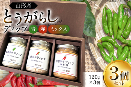 ソース 唐辛子 ディップ 赤 青 ミックス 3個入 (TG‐3)