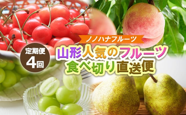 
            【定期便4回】ノノハナフルーツ 山形人気のフルーツ 食べ切り直送便【令和8年産先行予約】FS25-069
          