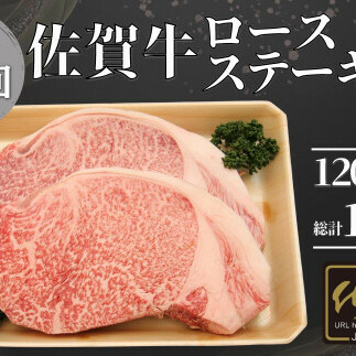  【6回定期便 総計1440g】佐賀牛 ロースステーキ 120g×2枚 bk006