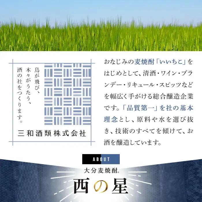 西の星 ビン 20度セット(計10.8L・900ml×12本)酒 お酒 むぎ焼酎 1800ml 麦焼酎 西の星 常温 三和酒類 セット【104304300】【山添産業】