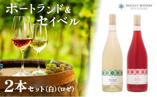 「寄付額改定↓ 」北海道岩見沢市の風土を生かした宝水ワイナリーワイン2本セット（白・ロゼ）【31101】