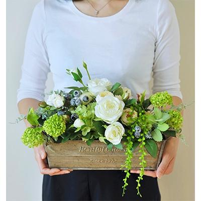 ふるさと納税 唐津市 〈枯れないお花〉まるで生花! アーティフィシャルフラワーのブリキアレンジ