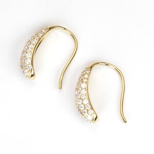 ダイヤモンド フック ピアス k18 イエローゴールド製 dpe226684d