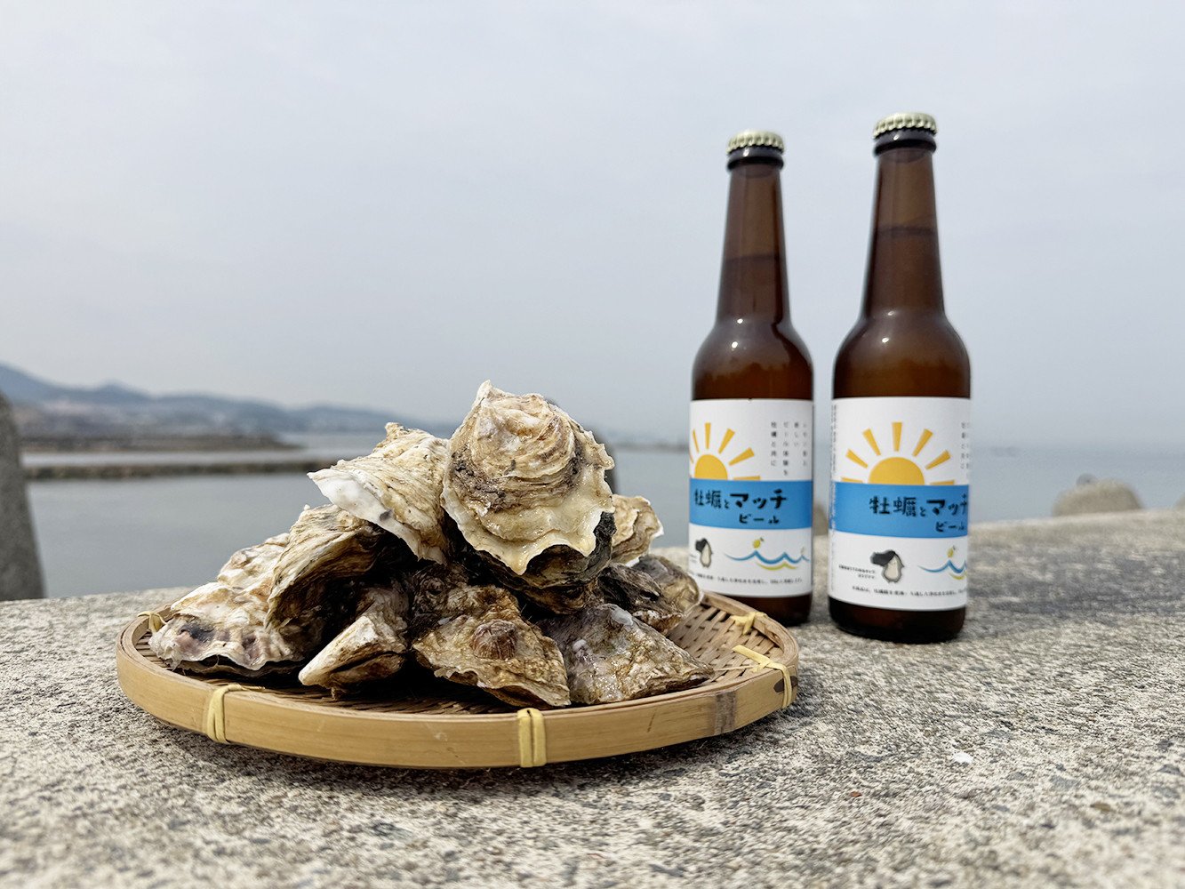 牡蠣 剥き身 1kg＋マッチビール4本 かき ビール セット