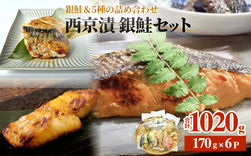 西京漬 銀鮭セット 6種 漬魚 漬け  冷凍 詰め合わせ 西京焼き 西京漬 惣菜 小分け 漬け 焼魚 銀鮭 西京焼 銀ざけ 鮭  ぎんざけ さけ サケ 魚 おかず お魚 ご飯のお供 食べ比べ  和食 宮城県 石巻 石巻市