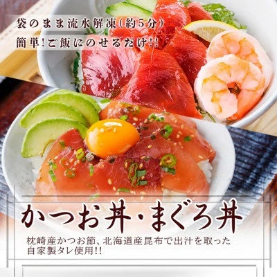 お試し丼ぶり3種9パックセット　A0-63【1505334】 _ 鰹 かつお マグロ 鮪 ネギトロ セット 海鮮丼 丼 海鮮 便利 簡単 冷凍 小分け 人気 おすすめ 送料無料 お試し 食べ比べ 鹿児