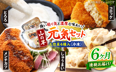 【全6回定期便】山の芋元気セット[APAD004] 冷凍食品 おかず 惣菜
