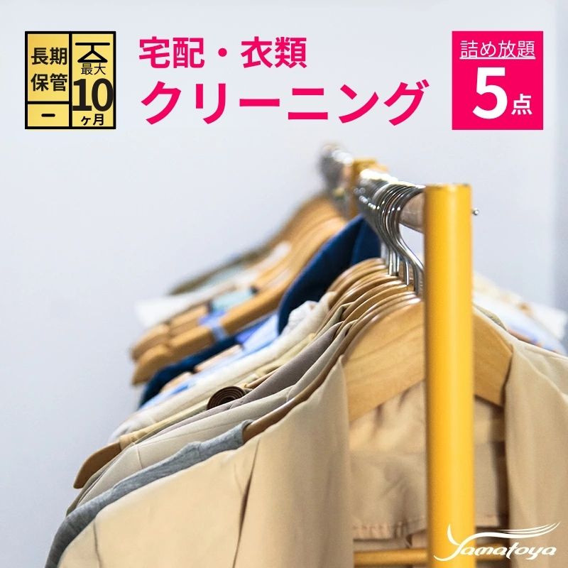 【ふるさと納税】衣類の宅配クリーニング 5点まで 詰め放題 保管付き ハンガー仕上げ 保管付き 送料無料 ダウン ワンピース シミ抜き無料 保管 安い 冬物 預かり 安心 保管あり 撥水加工 防虫 抗菌 除菌 引っ越し おすすめ ヤマトヤクリーニング 糸魚川