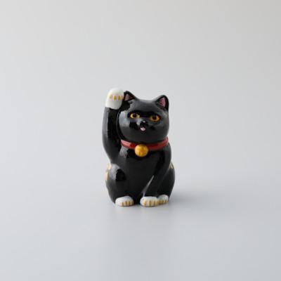 ふるさと納税 能美市 九谷焼　まねき猫　右手　猫に小判　松島亜弓作