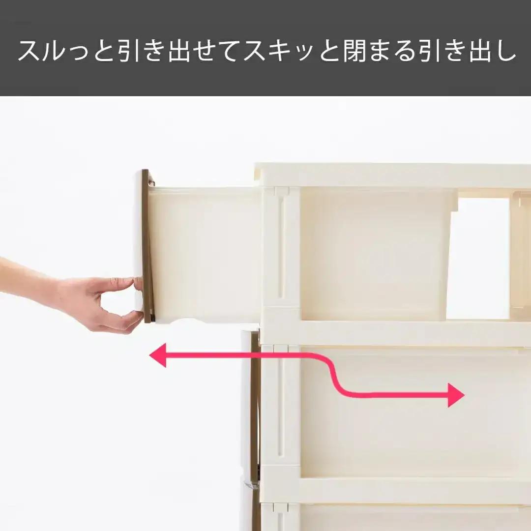 収納チェスト ルームスワイドシェード 543 3段 ブラウン プラスチック 新生活 チェスト