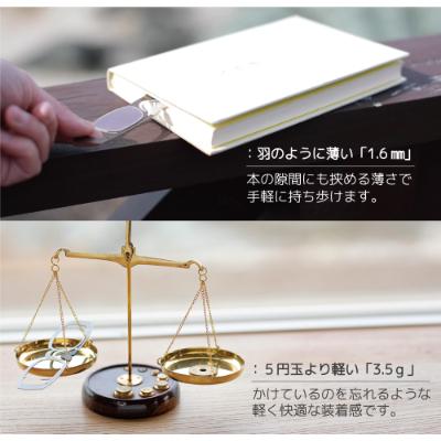 ふるさと納税 鯖江市 鯖江製 最薄最軽量を目指した老眼鏡【栞 フェザー】度数+1.50 ウェリントン ライトブラウン |  | 01