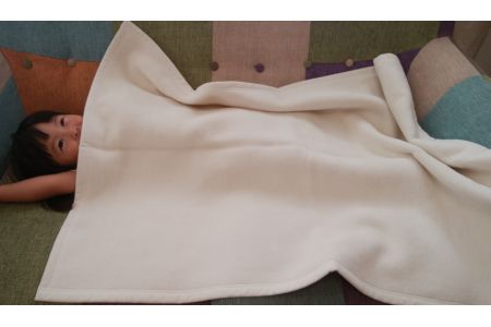 ウール/綿 毛布 ひざ掛け ベージュ系 [0174] | 毛布