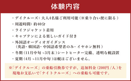 ＜小樽運河クルーズ＞ デイクルーズ 乗船引換券 (大人4名様)