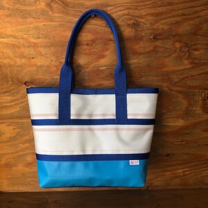 11-66BL　【SUWAプレミアム】FIRE HOSE PRODUCTS　トートバッグＡタイプ　バイカラーブルー　Ｌ（パイピングカラー：青）／レディース メンズ バッグ カバン 鞄 信州 諏訪