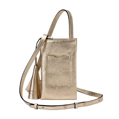 ふるさと納税 豊岡市 豊岡鞄 Shokolatt S ショルダーポーチ2層式小 ゴールド