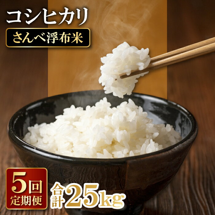 【ふるさと納税】 令和7年産 コシヒカリ 無洗米 5kg 定期便 5回 5kg×5回 こしひかり 5キロ 5回定期 合計25kg 特別栽培米 さんべ浮布米 国産 島根県産 大田市産 米 2025年産 減化学肥料 減農薬 美味しまねゴールド ごはん お弁当 おにぎり おむすび 特産品 お取り寄せ グルメ