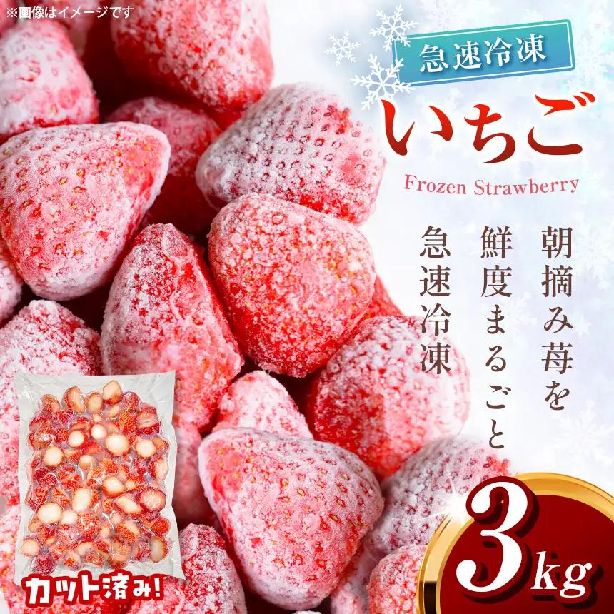冷凍いちご とちあいか 3kg カット済み 訳あり