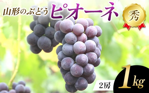 
                  山形県産 ぶどう ピオーネ 1kg（2房） 秀品 FSY-2776
                