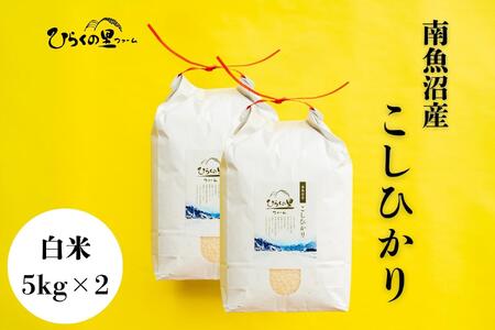 【令和7年産新米予約】最高金賞 南魚沼産コシヒカリ 白米5kg×2 もっちり甘い！ ひらくの里ファーム【2025年10月上旬より順次発送予定】