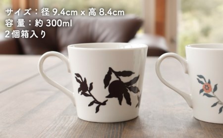 【美濃焼】温度で変化する器 温感 マグカップ（2個）ボタニカル『果実』【丸モ高木陶器】 [TBA105]