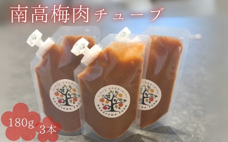 南高梅肉チューブ 180g×3 / ねり梅 練り梅 紀州南高梅 南高梅 調味料 梅肉 和歌山県 田辺市 【nak046】