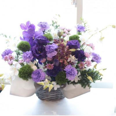 ふるさと納税 筑西市 仏花アレンジメント/LLサイズ〜花瓶不要!届いてそのまま飾れるフラワーアレンジ |  | 03