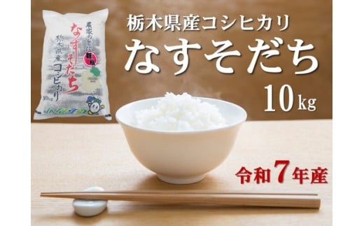 令和7年産 栃木県産 コシヒカリ なすそだち 10kg JAなすの産地直送【大田原市・那須塩原市・那須町共通返礼品】〔P-394〕 ｜ 米 コメ こめ 白米 精米 新米 ※離島への配送不可