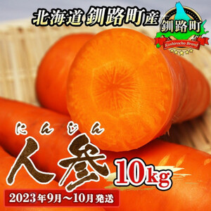 ＜北海道 釧路町産＞人参(にんじん)10kg ＜2023年9月～10月発送＞【配送不可地域：離島】【1084028】