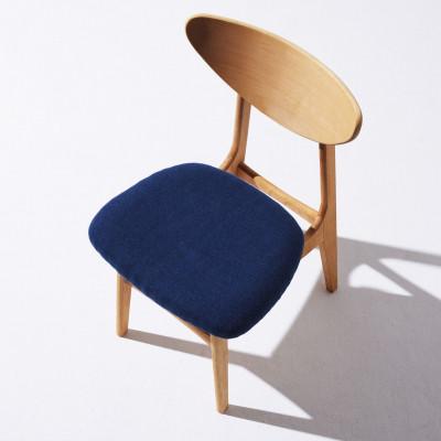 ふるさと納税 富田林市 Karl Dining Chair ヘリンボーン ネイビー ナチュラルフレーム【SWOF】 |  | 01
