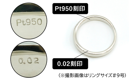プラチナ製(Pt950) マリッジリング2本セットCタイプ ALPER071