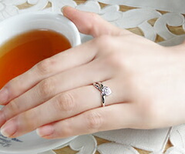 指輪 天然 ダイヤモンド SIクラス ハート【pt950】r-109（KRP）G33-1411