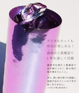 チタン二重タンブラー 彩光 ライト (スカイグリーン) 270ml